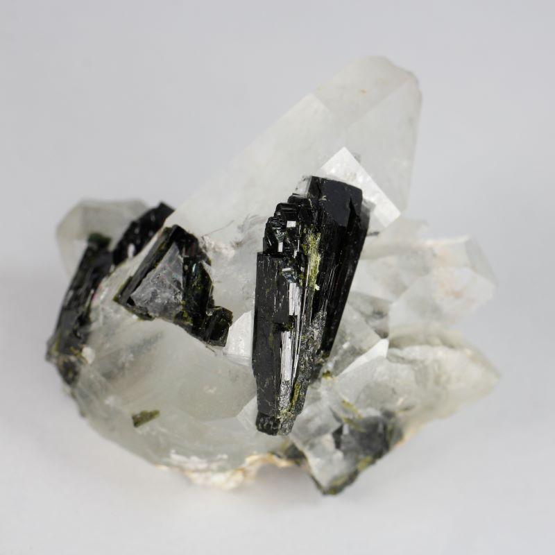 Naturally Formed Epidote In Quartz Cluster-Nature's Treasures