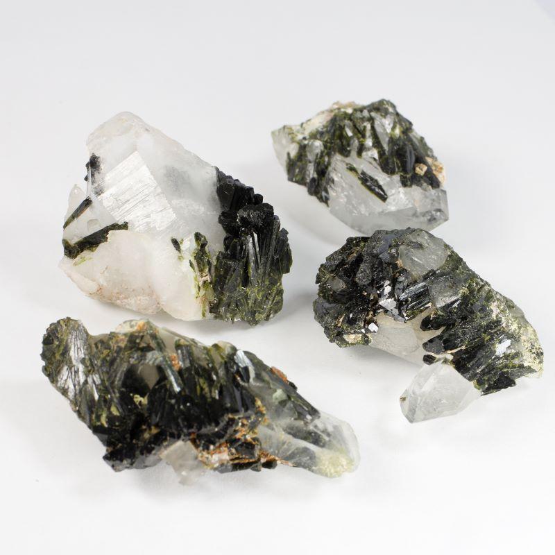 Naturally Formed Epidote In Quartz Cluster-Nature's Treasures