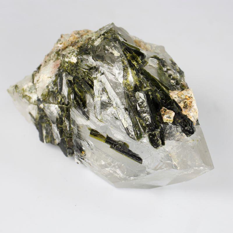 Naturally Formed Epidote In Quartz Cluster-Nature's Treasures