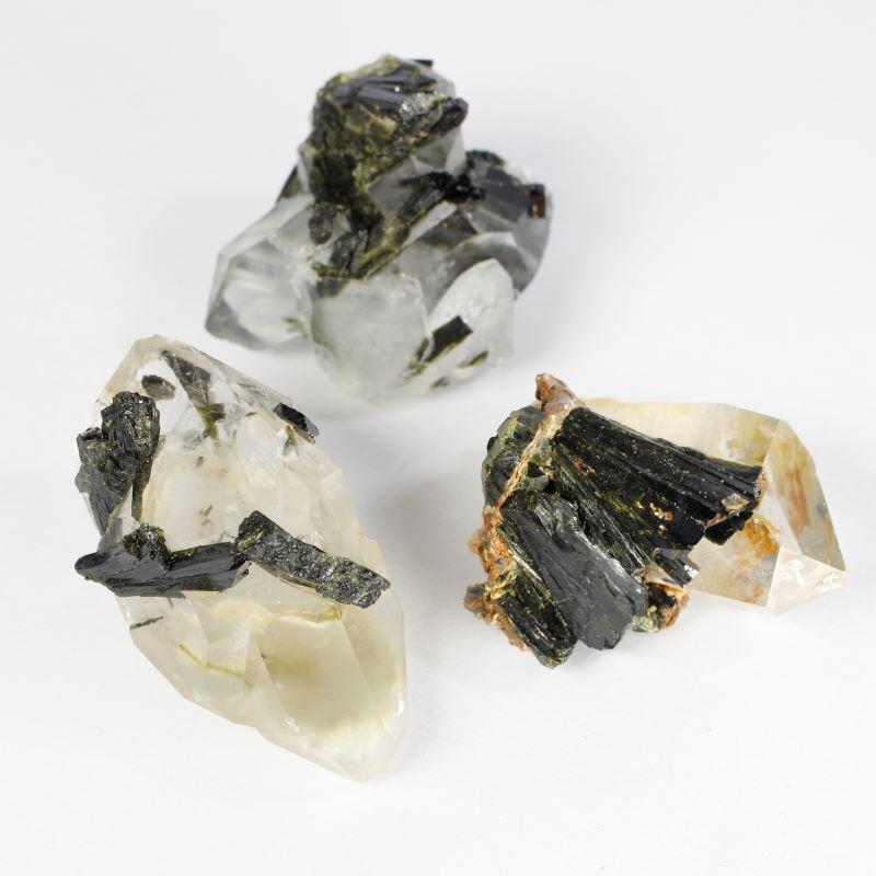 Naturally Formed Epidote In Quartz Cluster-Nature's Treasures