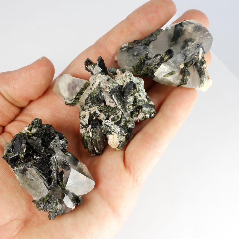 Naturally Formed Epidote In Quartz Cluster-Nature's Treasures
