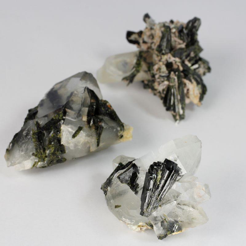 Naturally Formed Epidote In Quartz Cluster-Nature's Treasures
