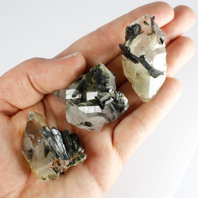 Naturally Formed Epidote In Quartz Cluster-Nature's Treasures