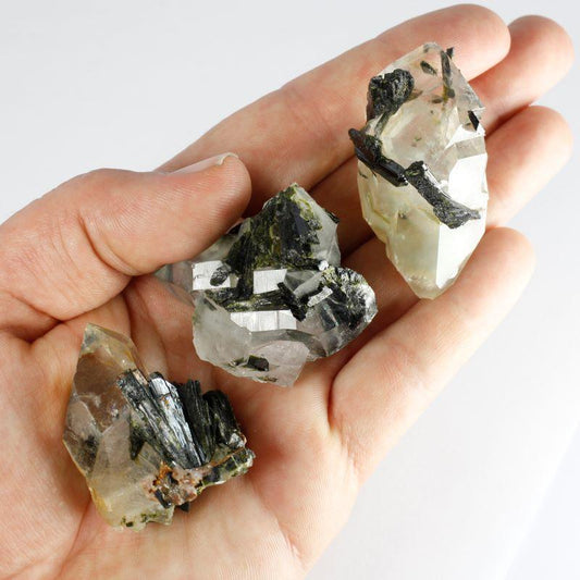 Naturally Formed Epidote In Quartz Cluster-Nature's Treasures