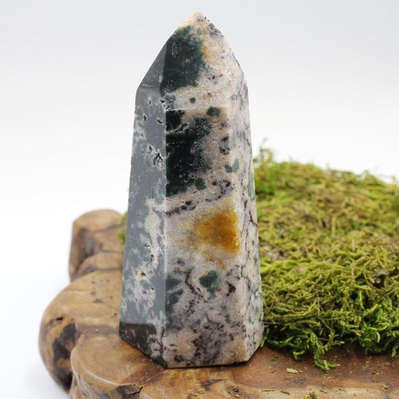 Ocean Orbicular Jasper Polished Point Tower-Nature's Treasures