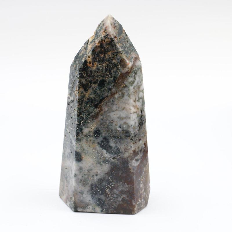 Ocean Orbicular Jasper Polished Point Tower-Nature's Treasures