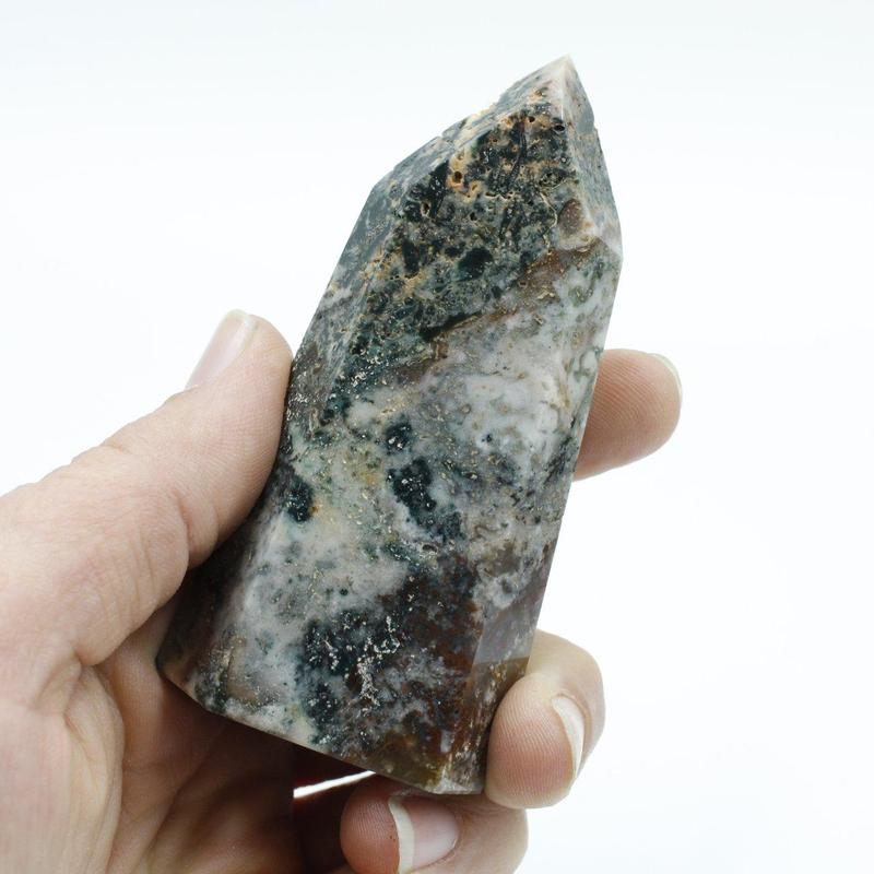 Ocean Orbicular Jasper Polished Point Tower-Nature's Treasures