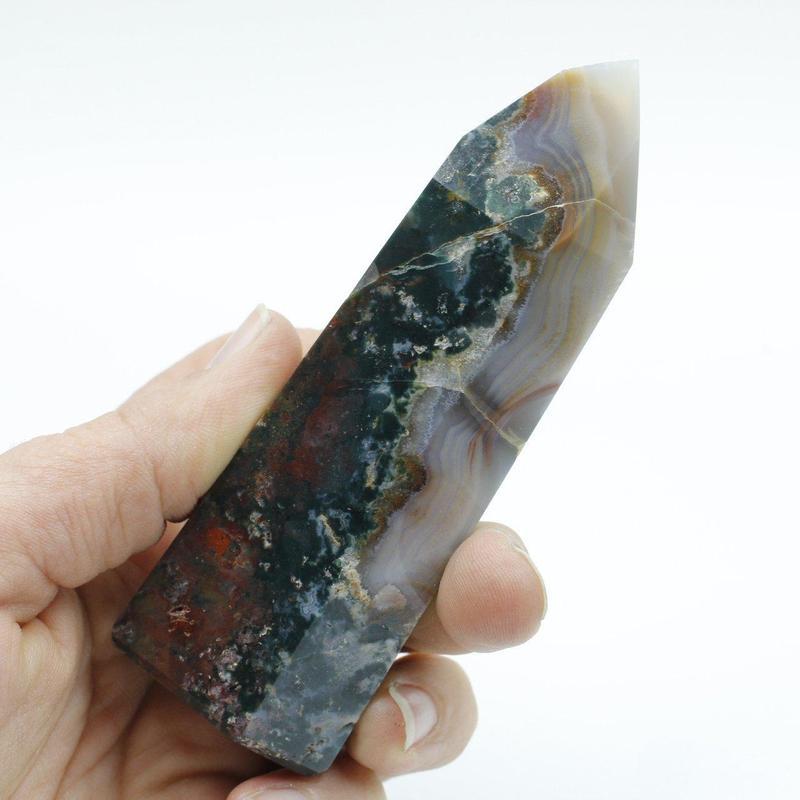 Ocean Orbicular Jasper Polished Point Tower-Nature's Treasures