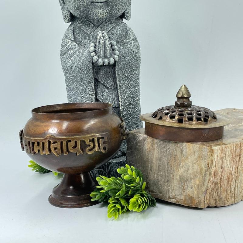 Om Mani Tibetan Censer Burner Antique-Nature's Treasures