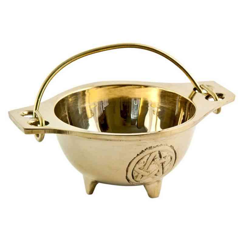 Pentacle Brass Cauldron-Nature's Treasures