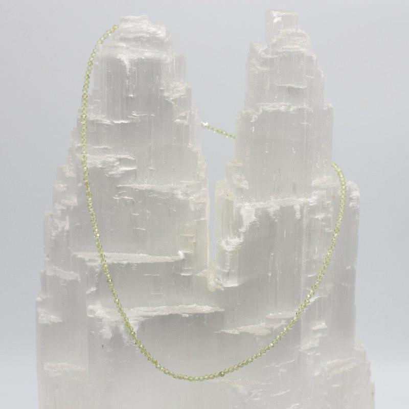 Peridot Dainty Faceted Necklace || .925 Sterling Silver-Nature's Treasures
