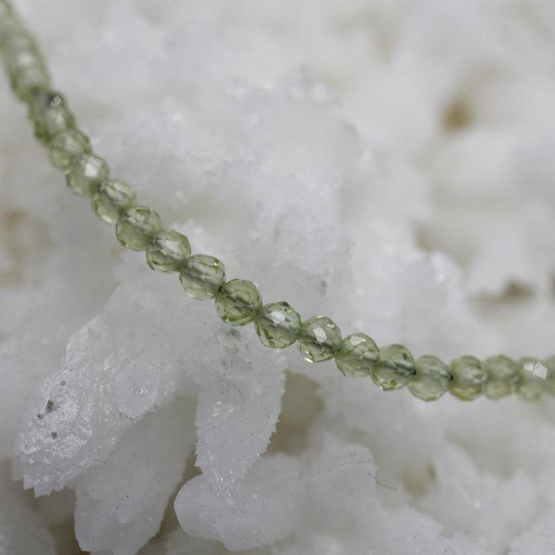 Peridot Dainty Faceted Necklace || .925 Sterling Silver-Nature's Treasures