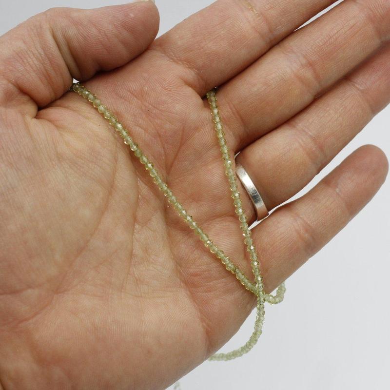 Peridot Dainty Faceted Necklace || .925 Sterling Silver-Nature's Treasures
