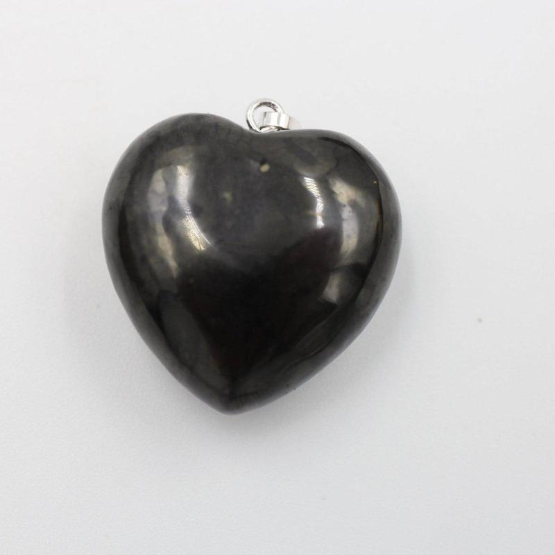 Petrovsky Shungite Heart Pendants, EMF Blocker Russia || .925 Sterling Silver-Nature's Treasures