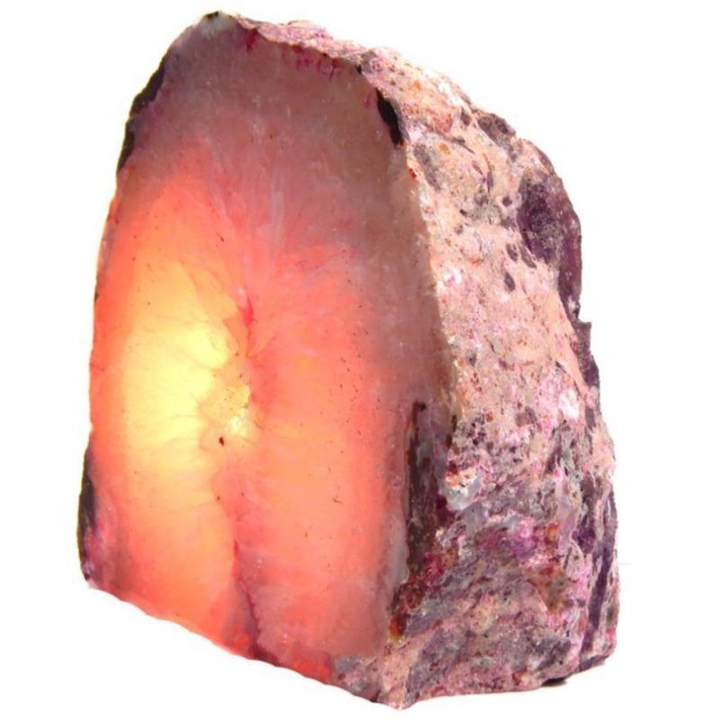 Pink Dyed Agate Lamp-Nature's Treasures