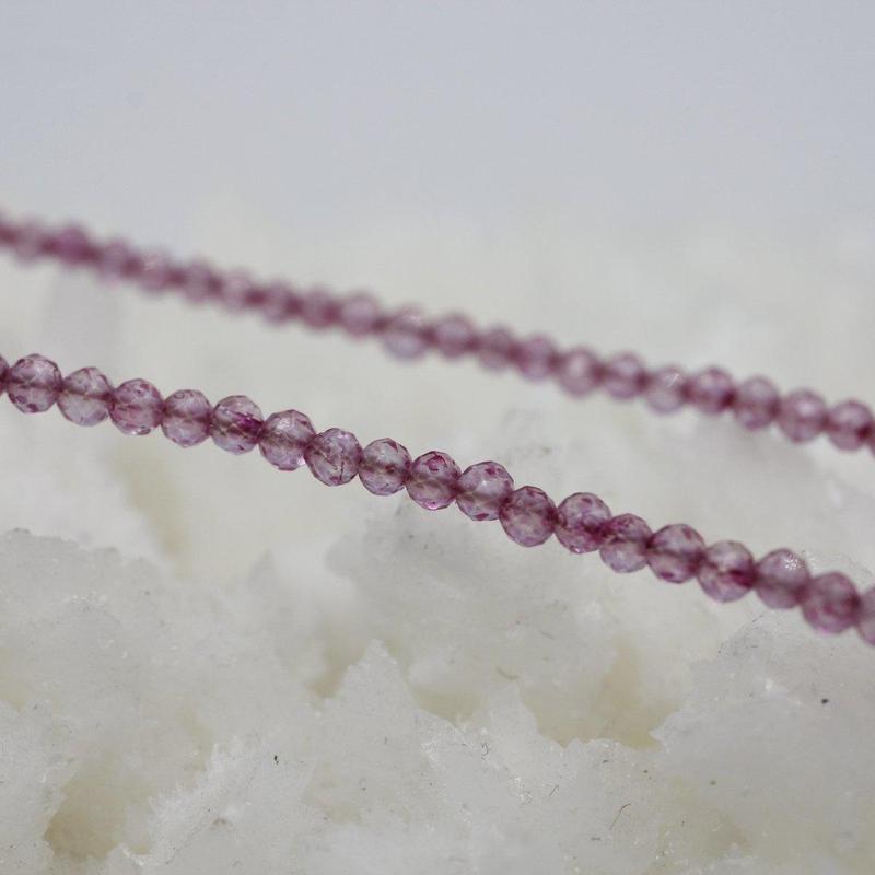 Pink Flamingo Aura Topaz Dainty Faceted Necklace || .925 Sterling Silver-Nature's Treasures