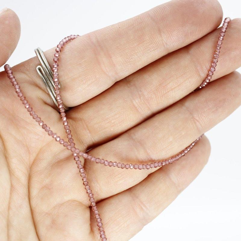 Pink Garnet Dainty Faceted Necklace || .925 Sterling Silver-Nature's Treasures