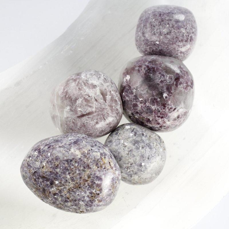 Polished "A" Grade Lepidolite Tumble Stone || Worry Releaser, Clearing Blockages || Peru-Nature's Treasures