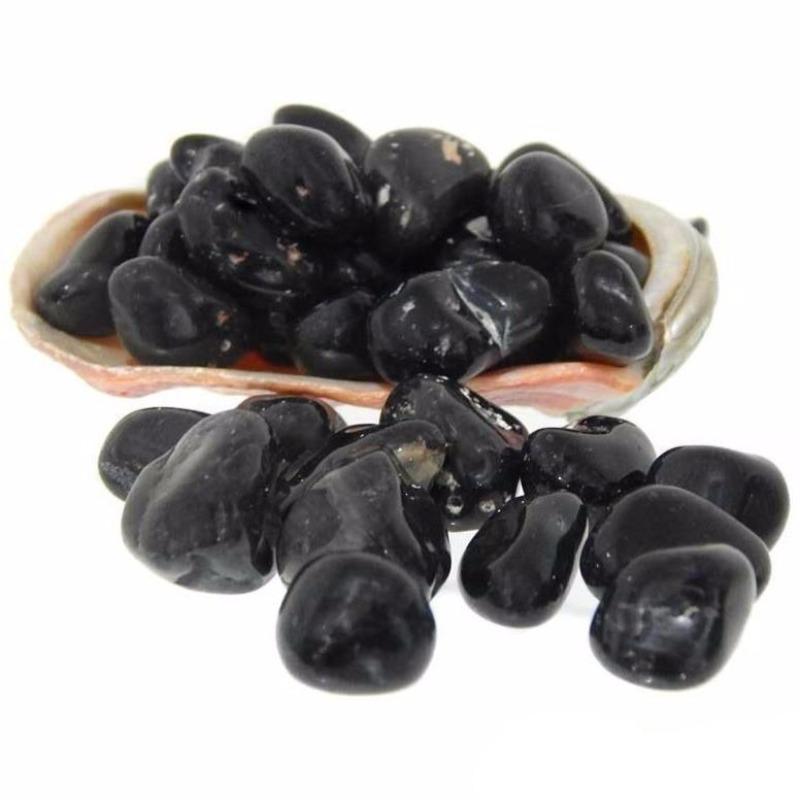 Polished Black Onyx Tumble Stone || Small || Inner Strength, Mental Focus, Grounding || Brazil-Nature's Treasures