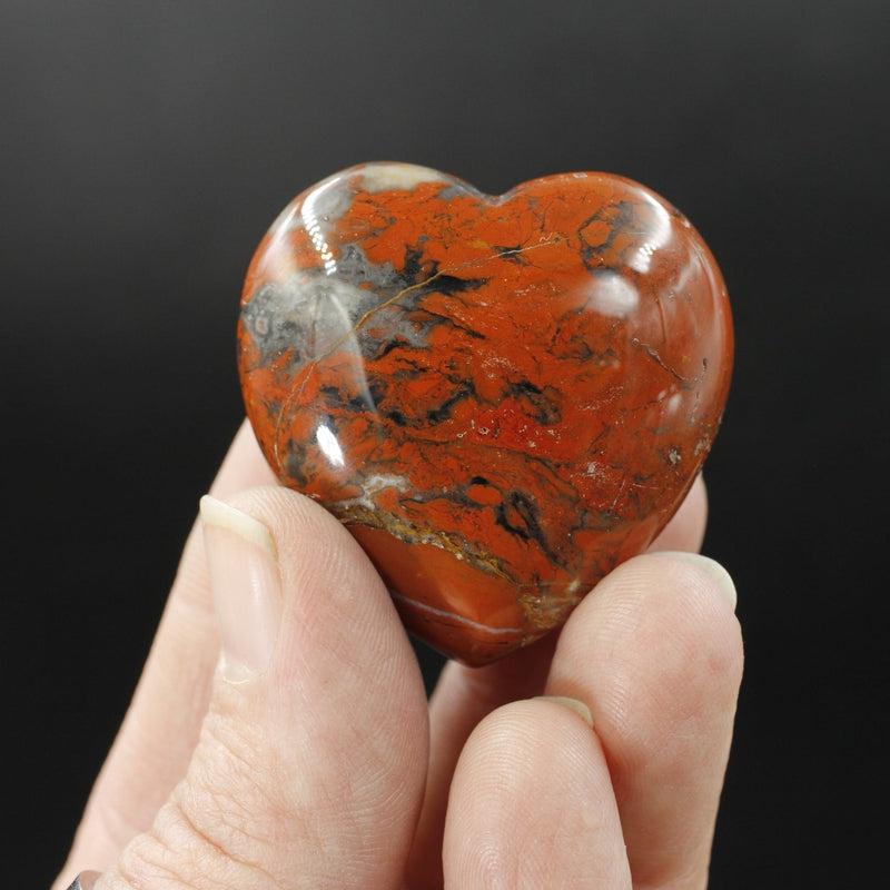Polished Brecciated Red Jasper Hearts || Grounding, Mental Clarity || China-Nature's Treasures