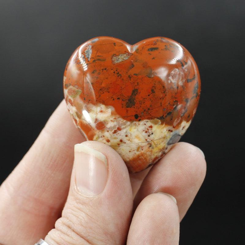 Polished Brecciated Red Jasper Hearts || Grounding, Mental Clarity || China-Nature's Treasures