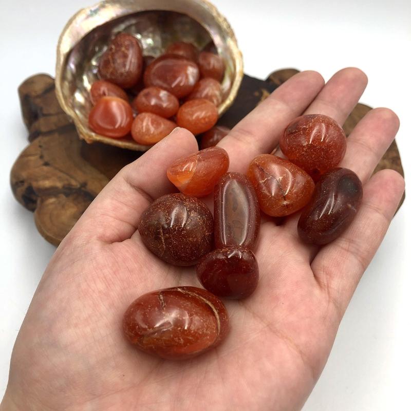 Polished Carnelian Tumble Stone || Creativity, Inspiration, Taking Action || India-Nature's Treasures