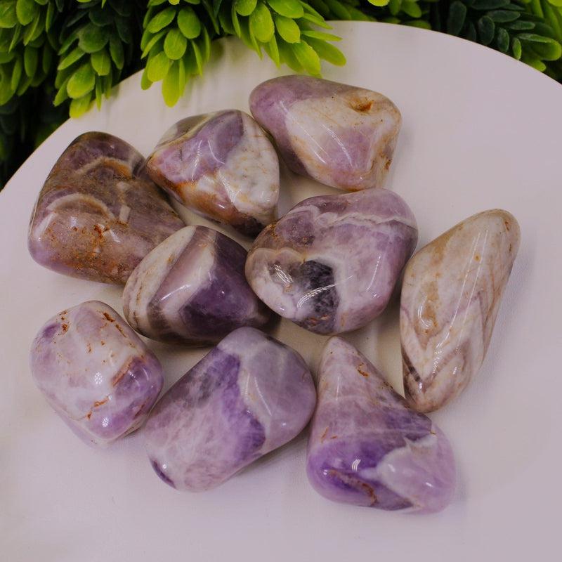 Polished Chevron Amethyst Tumble Stone || High Psyche Enhancer, Protection, Anxiety & Stress relief || Brazil-Nature's Treasures