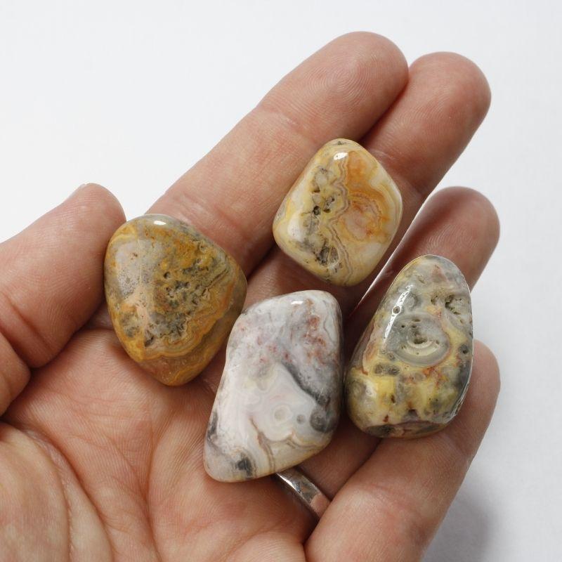 Polished Crazy Lace Agate Tumbled Stone || Finding Joy & Encouragement || India-Nature's Treasures