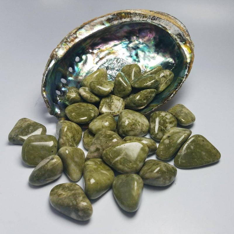 Polished Epidote Tumbled Stone || Medium || Cleansing Negativity, Manifestation, Clearing Blockages-Nature's Treasures