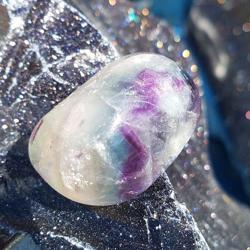 Polished Fluorite Tumble Stone || Mental Clarity, Psychic Cleanser, Decision Making || India-Nature's Treasures
