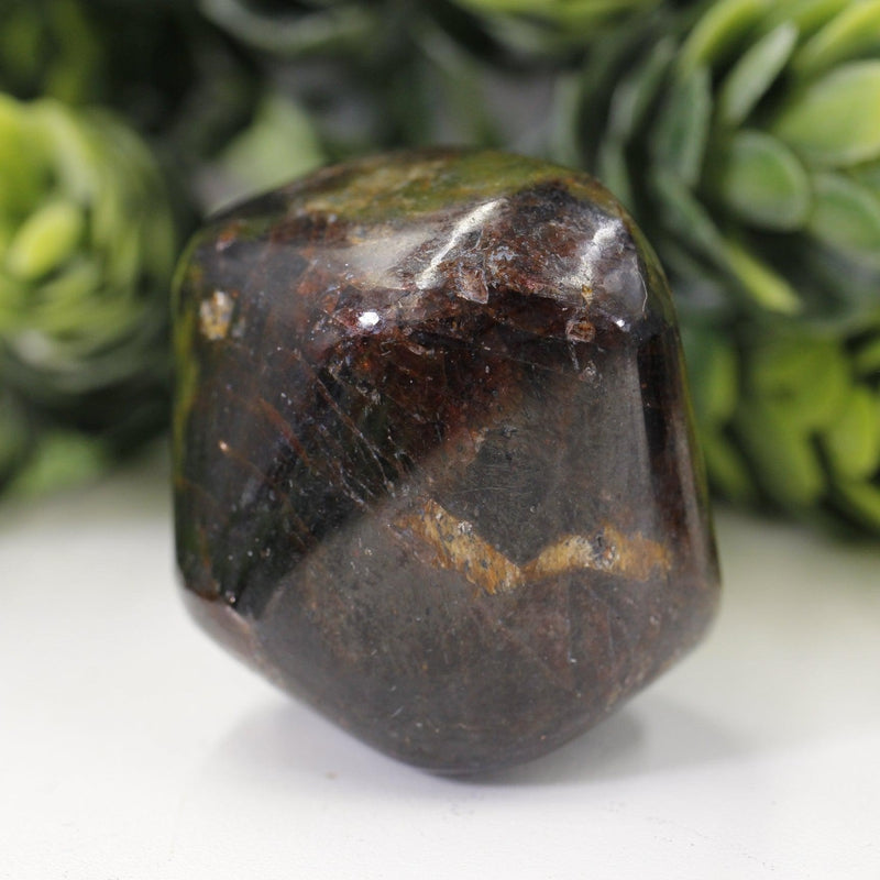 Polished Garnet Tumble Stone || Grounding, Psychic Protection || India-Nature's Treasures