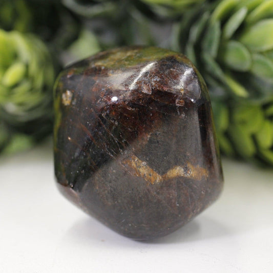 Polished Garnet Tumble Stone || Grounding, Psychic Protection || India-Nature's Treasures