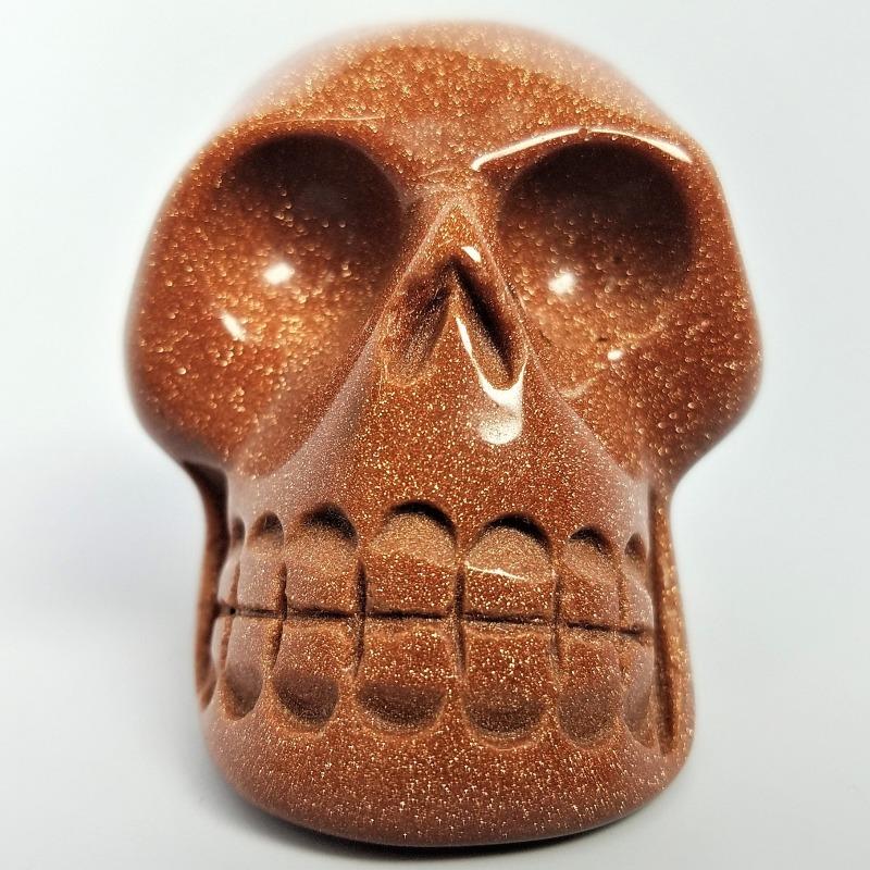 SHOW PRODUCT- Goldstone Skull Carvings || China-Nature's Treasures