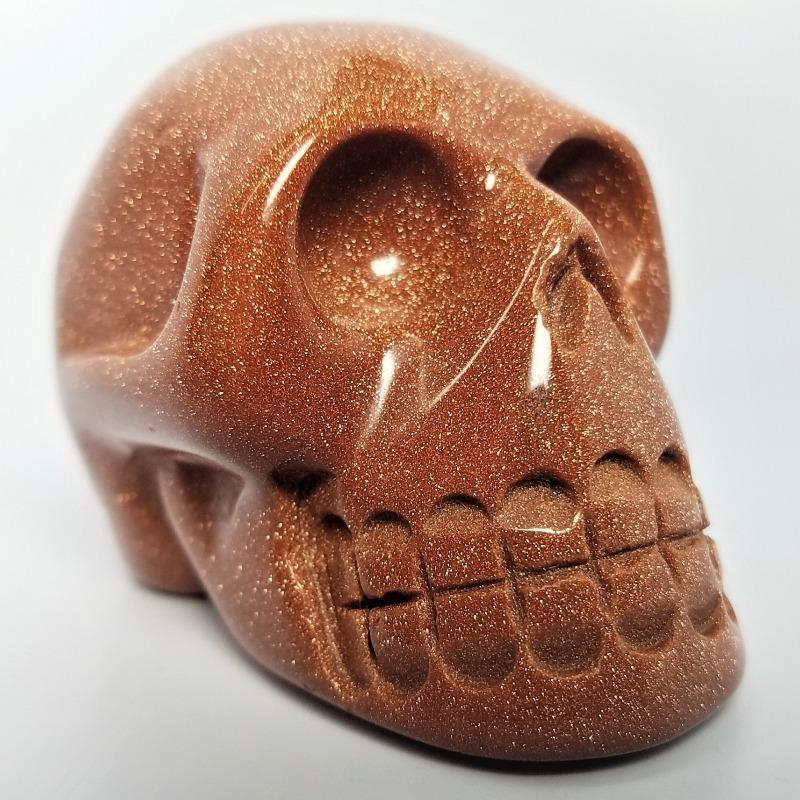 SHOW PRODUCT- Goldstone Skull Carvings || China-Nature's Treasures