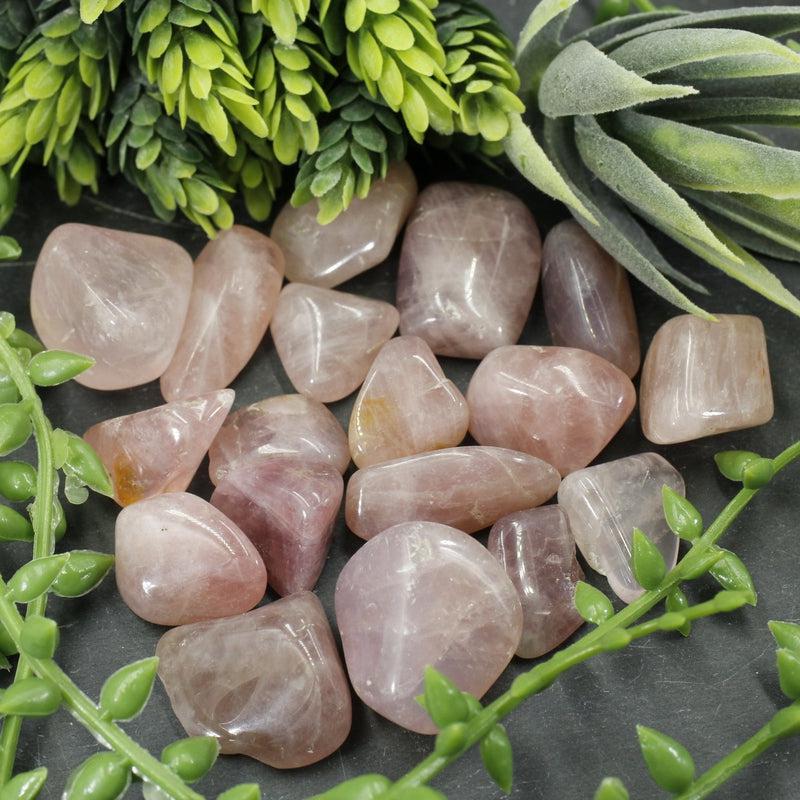 Polished Grade "A" Rose Quartz Tumble Stone || Emotional Healing, Comfort, Forgiveness || Madagascar-Nature's Treasures