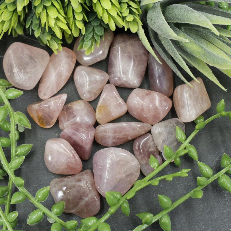 Polished Grade "A" Rose Quartz Tumble Stone || Emotional Healing, Comfort, Forgiveness || Madagascar-Nature's Treasures