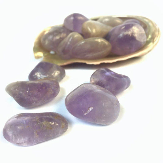 Polished Grade "B" Amethyst Tumble Stone || Anxiety Relief, Protection, Angelic Connection || Brazil-Nature's Treasures
