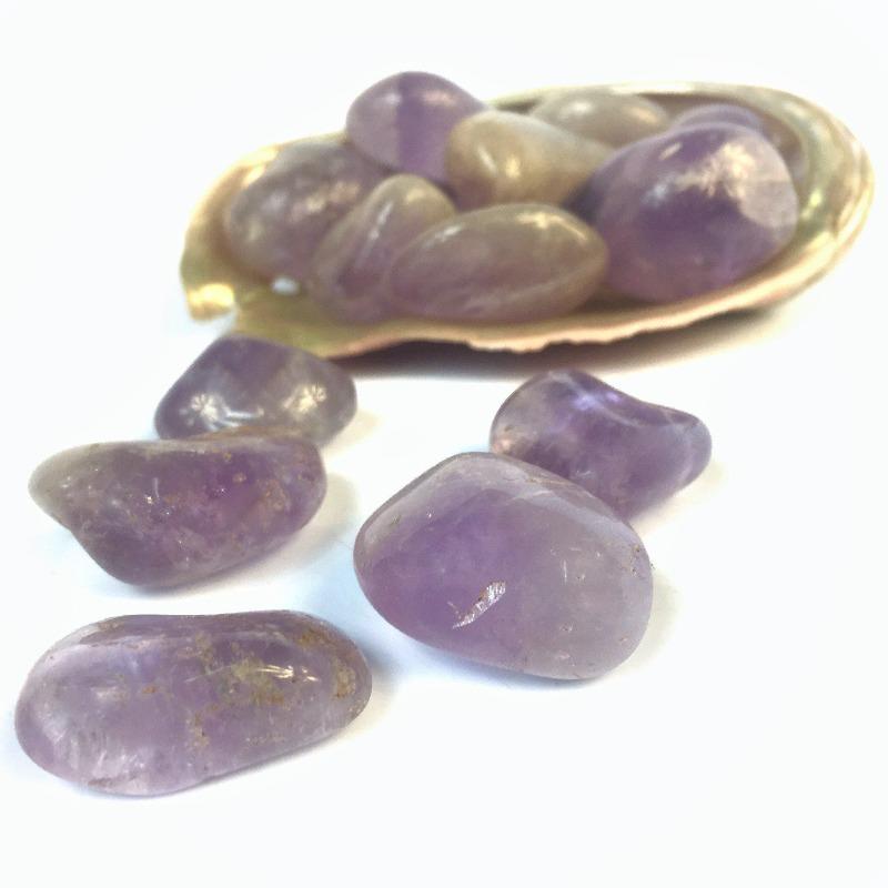Polished Grade "B" Amethyst Tumble Stone || Anxiety Relief, Protection, Angelic Connection || Brazil-Nature's Treasures