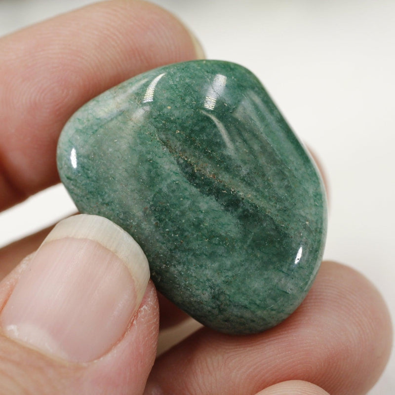 Polished Green Aventurine Tumble Stone || Abundance, Heart Chakra, Confidence || Brazil-Nature's Treasures