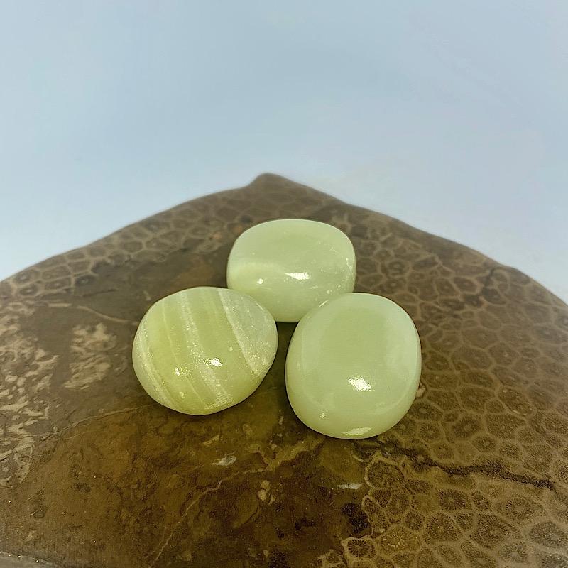 Polished Green Calcite Tumble Stone || Stress reliever, Awareness, Heart Chakra || Pakistan-Nature's Treasures