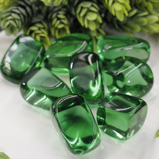 Polished Green Obsidian Glass Tumble Stone || Energetic, Calmness, Joy || China-Nature's Treasures