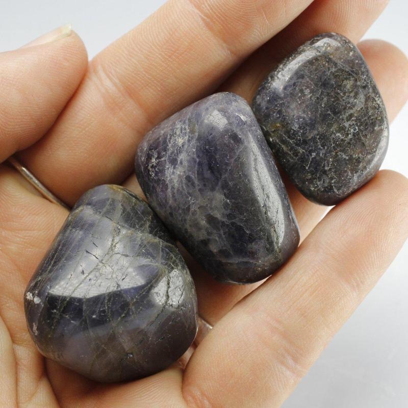 Polished Iolite Tumble Stone || Inner Wisdom, Vision Stone, Truth, Psychic Enhancement || India-Nature's Treasures