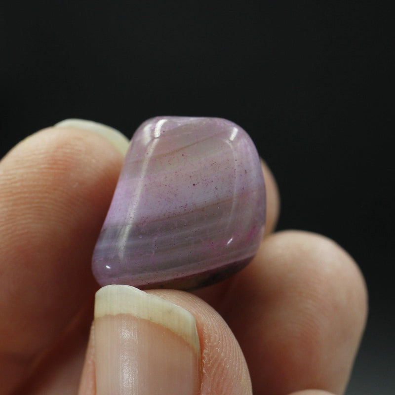 Polished Magenta-Dyed Agate Tumble Stone || Grounding, Wisdom, Awareness || Brazil-Nature's Treasures