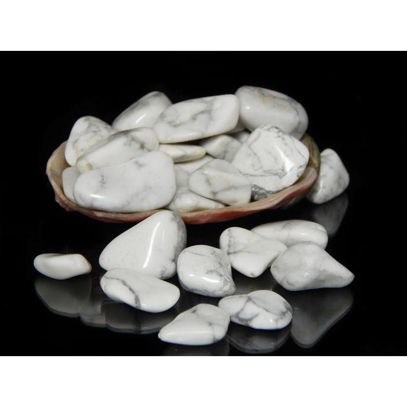 Polished Medium White Howlite Tumbled Stones || Reasoning & Communication || USA-Nature's Treasures