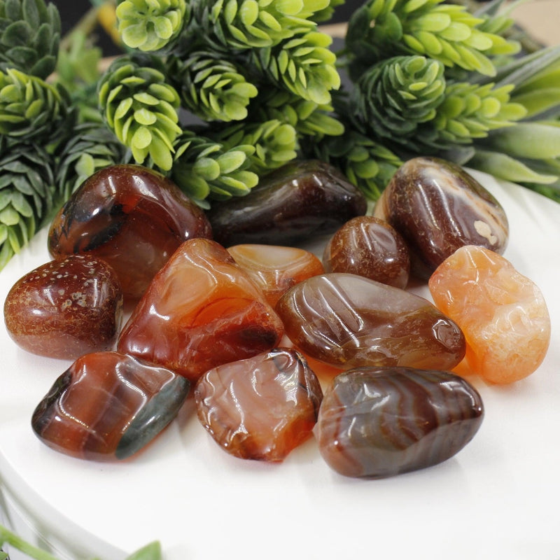 Polished Natural Agate Tumble Stone || Grounding, Balance, Tension Releaser || Brazil-Nature's Treasures