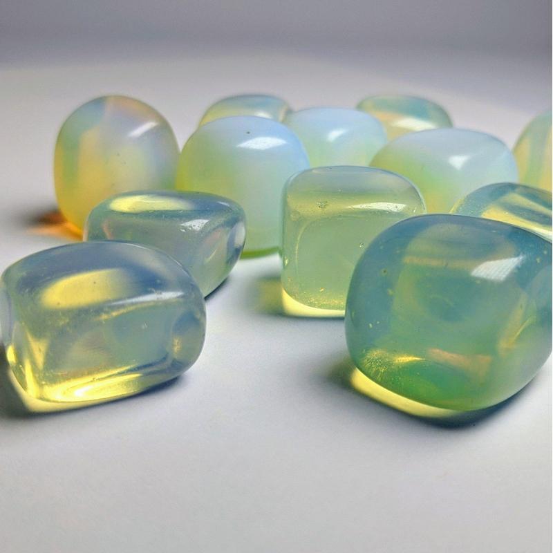 Polished Opalite Tumble Stone || Small || New Beginnings, Protection, Spiritual Discovery || India-Nature's Treasures