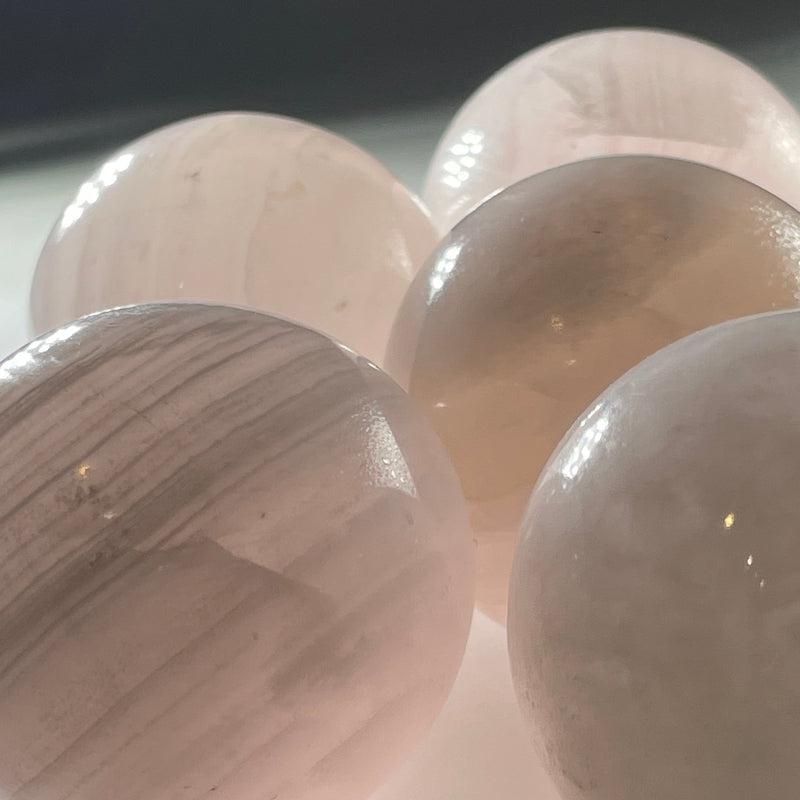 Polished Pink Calcite Sphere's || Madagascar-Nature's Treasures