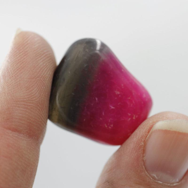 Polished Pink-Dyed Agate "B" Grade Tumble Stone || Grounding, Wisdom, Awareness || Brazil-Nature's Treasures