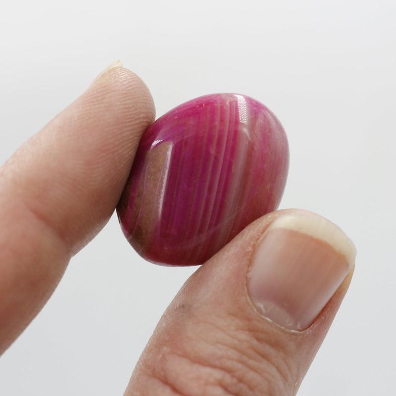 Polished Pink-Dyed Agate "B" Grade Tumble Stone || Grounding, Wisdom, Awareness || Brazil-Nature's Treasures