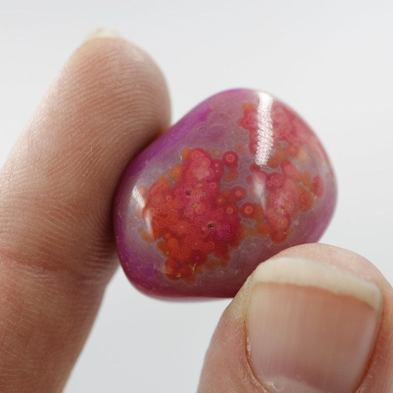 Polished Pink-Dyed Agate "B" Grade Tumble Stone || Grounding, Wisdom, Awareness || Brazil-Nature's Treasures
